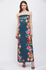 Botanical border print strapless maxi dress by Fate