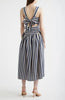 Georgie gathered dress navy stripe by Lucy Paris