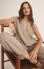 Cliffside vneck airy top iced coffee by Z Supply