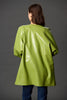 Faux leather billowy sleeve jacket matcha by Before You