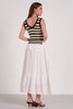 Black and white woven top dress by Elan