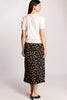 Polka dot print satin midi skirt by Before You