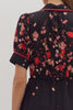 Black maxi with Red flowers by Entro