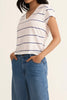 Striped modern vneck tee oceanside by Z Supply