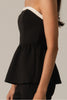 Peplum strapless top black by P. Cill
