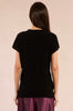 Mock neck short sleeve sweater black by Molly Bracken