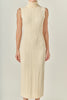 Cable knit mock neck midi dress by English Factory