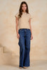 Short sleeve crew neck sweater stone by Elan