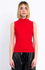 Sleeveless turtleneck sweater red by Molly Bracken