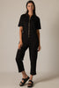 Zip front jumpsuit black by P. Cill