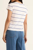 Striped modern vneck tee oceanside by Z Supply