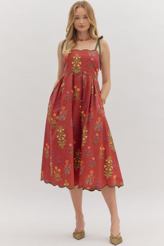 Wine floral sundress by Entro