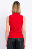 Sleeveless turtleneck sweater red by Molly Bracken