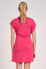 Short sleeve side tie dress fuchsia by Elan