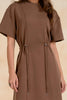 Cinch waist crewneck mini dress by Elan