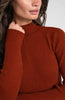 Long sleeve turtleneck sweater auburn rust by Liverpool