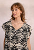 Beige Doli Printed Woven Top by Molly Bracken