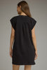 Cap sleeve v neck mini dress black by Entro