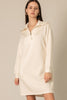 Modal quarter zip dress ivory by P. Cill