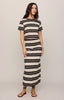 Gail striped jersey midi skirt by Z Supply