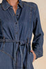 Long sleeve denim maxi dress by Elan