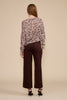 Leon faux suede pant dark brown by Lucy Paris