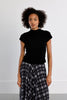High neck cap sleeve sweater black by Molly Bracken