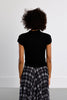 High neck cap sleeve sweater black by Molly Bracken