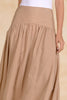 Tan pinstripe maxi skirt by Elan