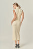 Cable knit mock neck midi dress by English Factory