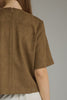 suede horse bit top brown by Entro