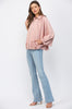 Gathered hem dolman slv bomber jacket mauve by Fate