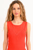 Red orange knit sleeveless tank by Molly Bracken