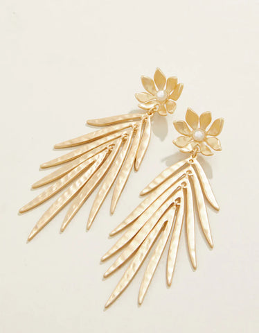 Swaying frond earrings gold by Spartina