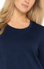 Long sleeve scoop neck tee dark navy by Liverpool