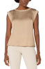 Sleeveless woven knit top champagne by Liverpool