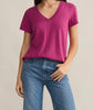 Asher V-Neck Tee in Magenta by Z Supply