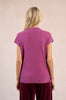 Mock neck short sleeve sweater purple by Molly Bracken