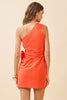 Orange one shoulder mini by TCEC