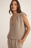 Cliffside vneck airy top iced coffee by Z Supply