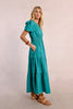 Shirred Waist Tiered Maxi dress in Emerald by Molly Bracken