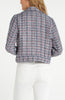 Button front jacket navy multi plaid by Liverpool