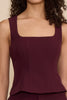 Leanne peplum top wine by Lucy Paris