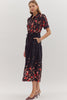 Black maxi with Red flowers by Entro