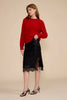 Greg faux leather lace trim skirt by Lucy Paris