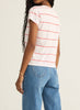 Striped modern vneck tee red hot by Z Supply