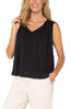 Sleeveless shirred detail knit top black by Liverpool