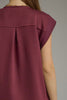 Cap sleeve v neck mini dress burgandy by Entro