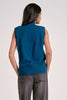Teal mock neck sleeveless sweater by Elan