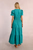 Shirred Waist Tiered Maxi dress in Emerald by Molly Bracken